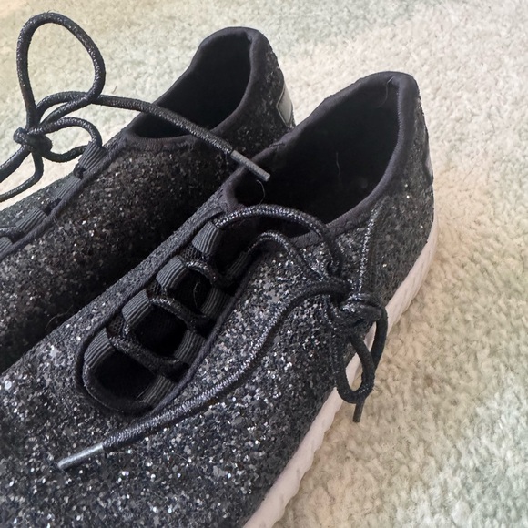 Black Glitter Women's Sneakers - Picture 3 of 7